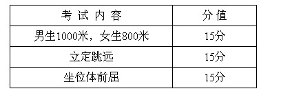 2014安庆枞阳县中考体育考试实施方案