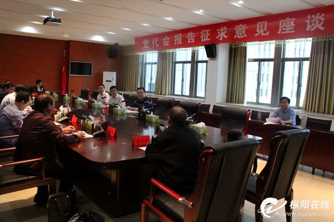县委召开第十三次党代会报告征求意见座谈会