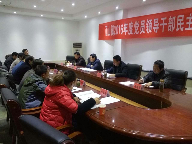 李红兵指导藕山镇领导班子民主生活会