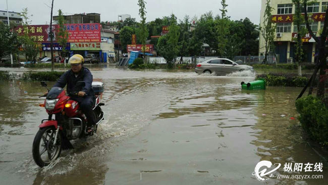 县城突降暴雨 多处道路积水 各部份自动应答