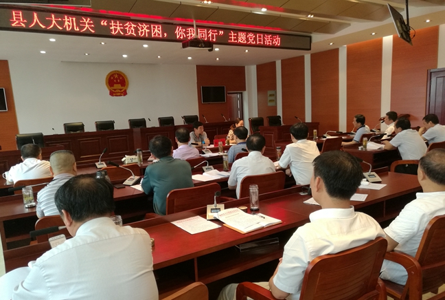 县人大机关开展“扶贫济困 你我同行”主题党日活动