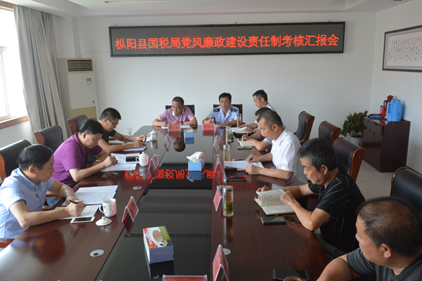 市国税局对枞阳县国税局党风廉政建设工作进行考核检查