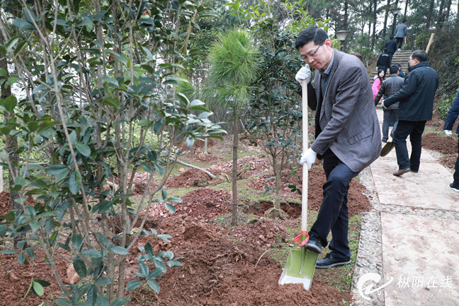 刘亚东以及干部职工退出使命植树