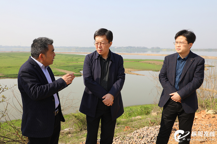 杨如松调研重点水利工程建树情景